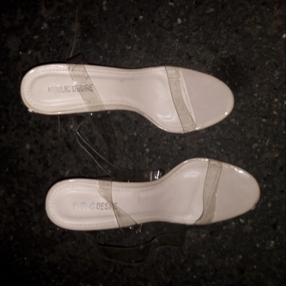 Public Desire Clear Strappy Heels